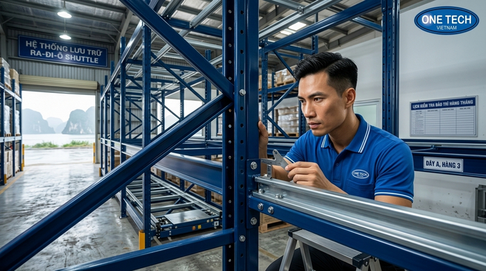 Bảo trì kệ Radio Shuttle trong môi trường ven biển tại Quảng Ninh