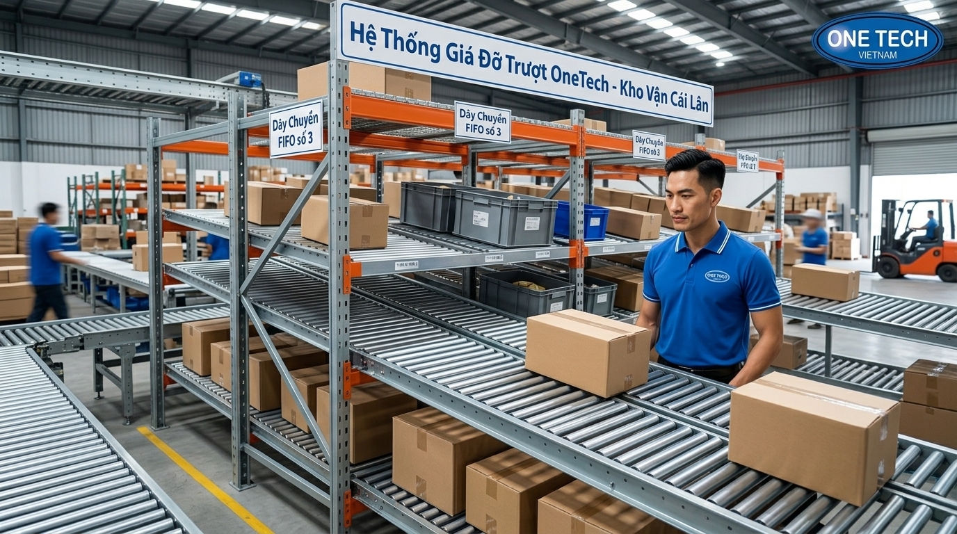 Kệ flowrack cho kho vận tại Cái Lân Hải Yên Quảng Ninh