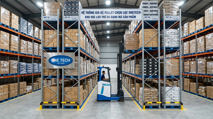 Kệ pallet Selective cho kho nhiều mã hàng tại Quảng Ninh Kệ pallet Selective cho kho nhiều mã hàng tại Quảng Ninh