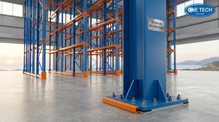 Sơn tĩnh điện kệ Drive In Quảng Ninh Bề mặt sơn tĩnh điện kệ Drive In cho kho ven biển Quảng Ninh