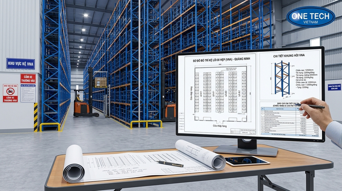 Báo giá Kệ Narrow Aisle Quảng Ninh dựa trên bản vẽ và thông số tải trọng