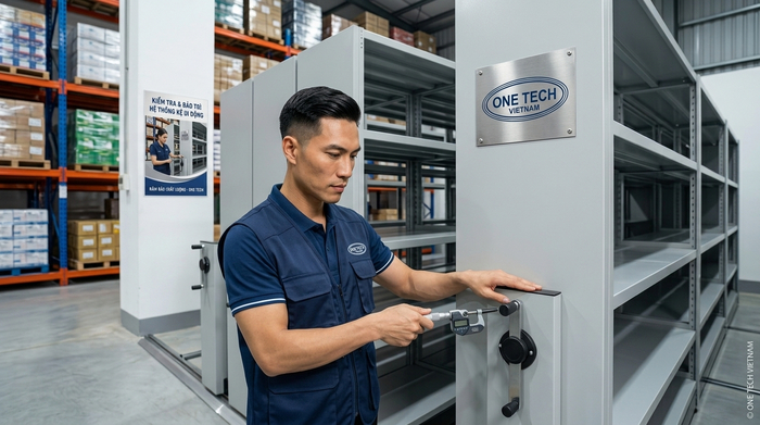 Bảo trì kệ kho di động Quảng Ninh Bảo trì kệ kho di động Quảng Ninh kiểm tra ray khóa và bề mặt sơn