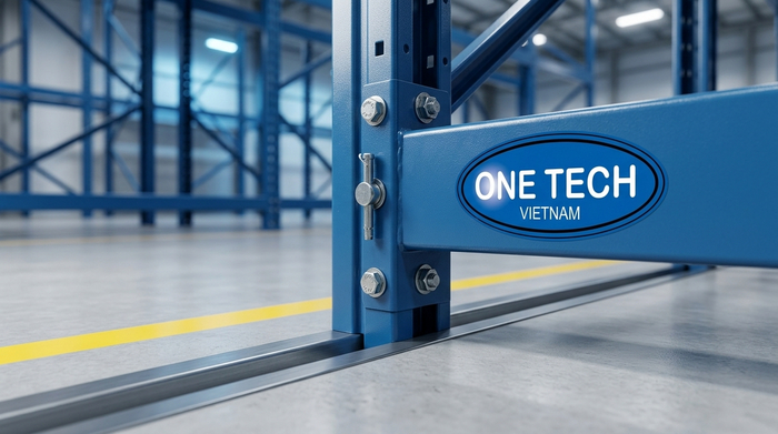 Beam và ray kệ kho di động Quảng Ninh Chi tiết beam và ray của kệ kho di động cho kho công nghiệp tại Quảng Ninh