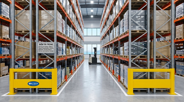 Biển tải trọng và phụ kiện an toàn cho hệ thống Kệ Narrow Aisle Quảng Ninh
