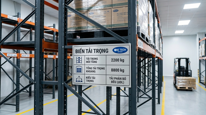 Biển tải trọng và quy trình an toàn khi sử dụng kệ kho