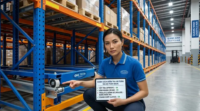 Checklist an toàn cho hệ thống kệ push back Quảng Ninh