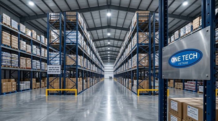 OneTech Group đối tác tin cậy của doanh nghiệp Dự án kệ kho hàng quy mô lớn do OneTech thi công