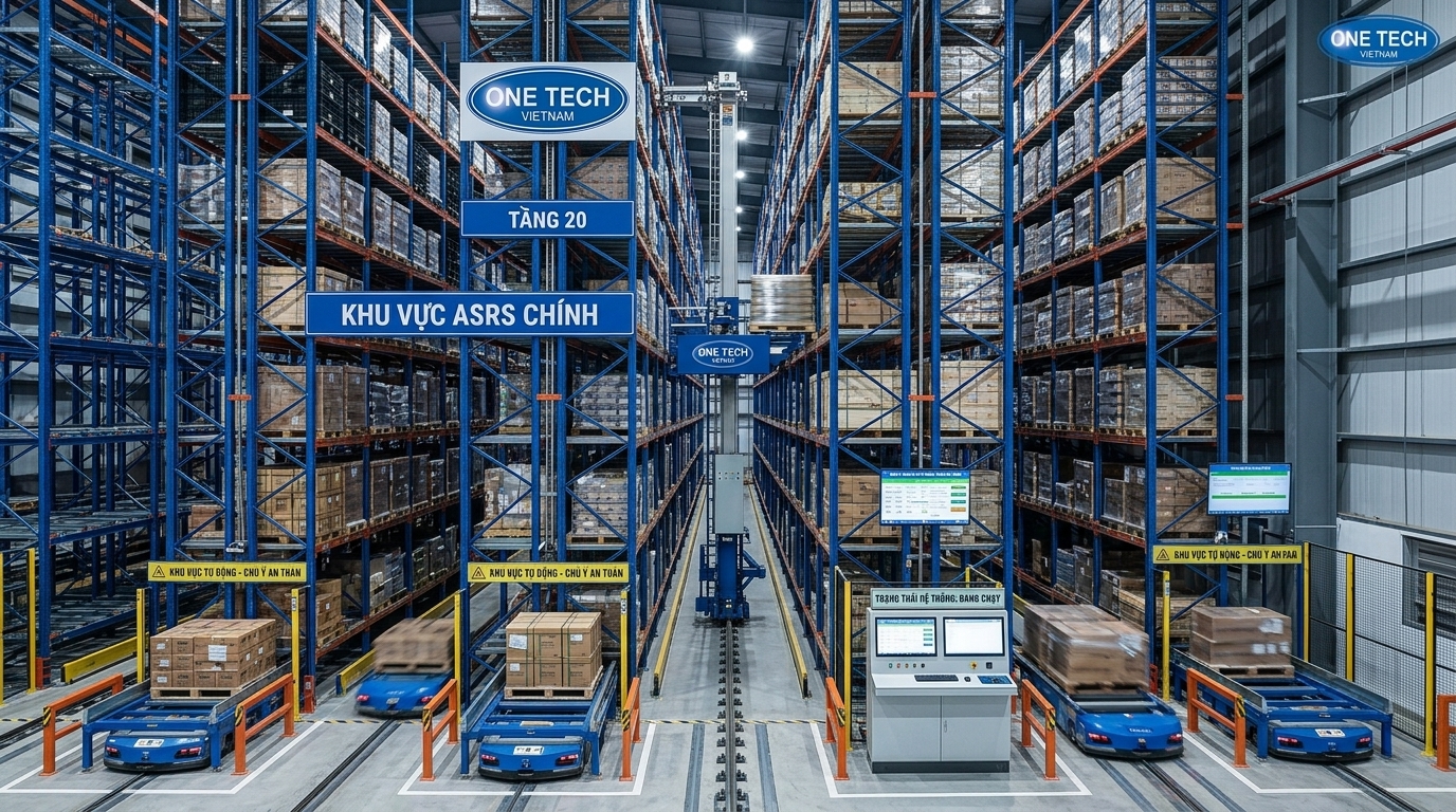 Mô hình kệ kho ASRS Quảng Ninh cho kho công nghiệp và logistics