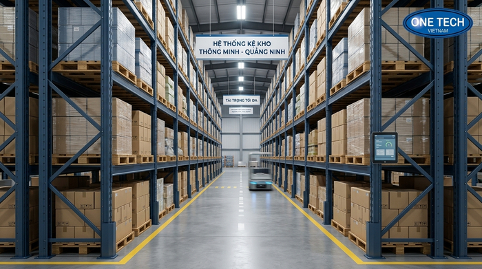 Mô hình kệ kho thông minh Quảng Ninh cho kho công nghiệp và logistics