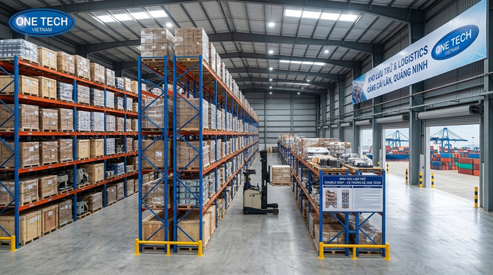 Kệ pallet double deep cho kho gần cảng biển Kệ pallet double deep cho kho hàng gần Cảng Cái Lân Quảng Ninh