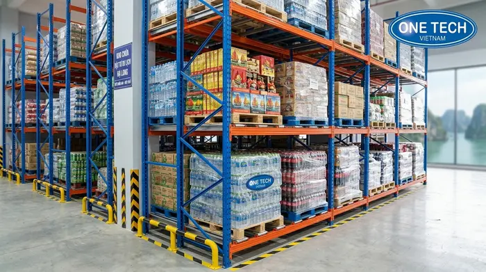 Kệ push back Quảng Ninh hỗ trợ lưu trữ hàng cho cửa hàng du lịch Hạ Long