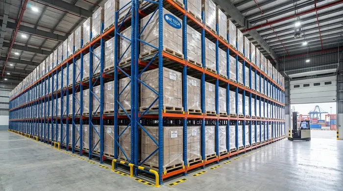 Kệ push back Quảng Ninh cho kho logistics gần cảng Cái Lân