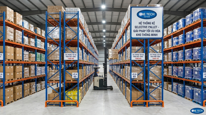 Kệ Selective cho kho pallet tại Quảng Ninh