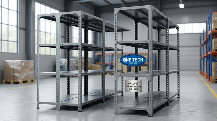 Kệ sắt V lỗ giá rẻ Quảng Ninh trực tiếp từ nhà máy OneTech
