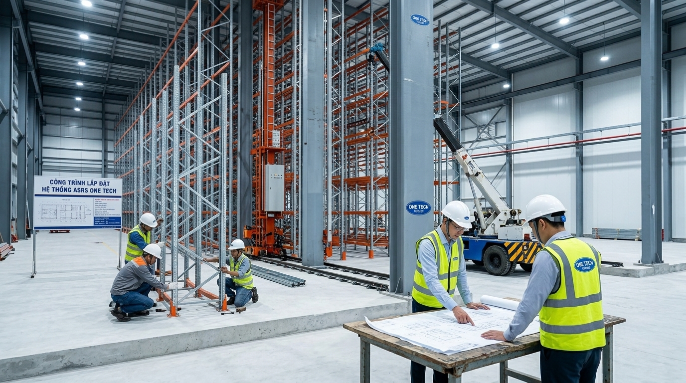 Quy trình khảo sát và lắp đặt kệ kho ASRS Quảng Ninh