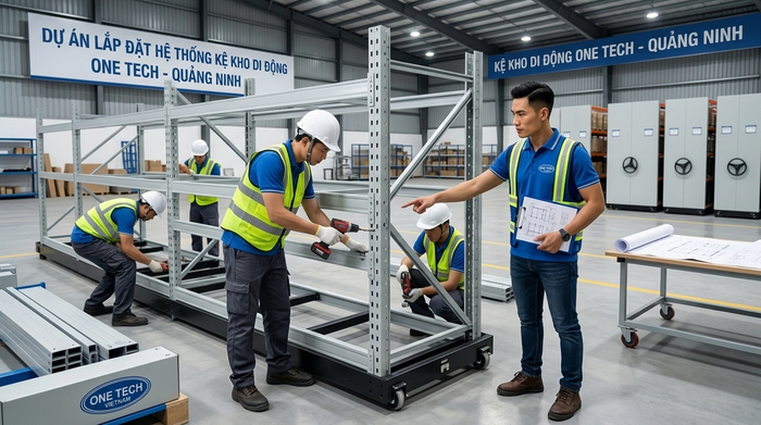 Quy trình lắp đặt kệ kho di động Quảng Ninh Quy trình lắp đặt kệ kho di động Quảng Ninh từ khảo sát đến nghiệm thu