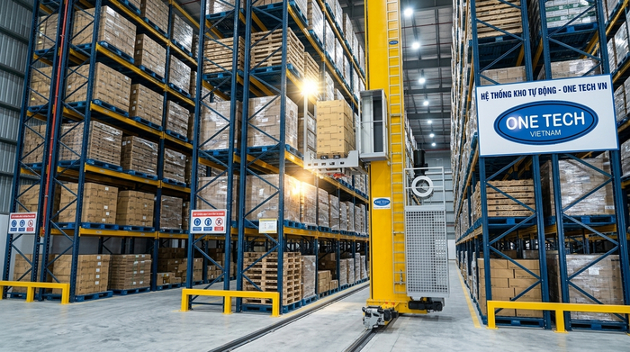 Stacker-Crane Quảng Ninh trong kho cao tầng ASRS
