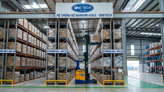 Minh họa tối ưu diện tích lưu trữ với kệ khe hẹp trong kho Quảng Ninh