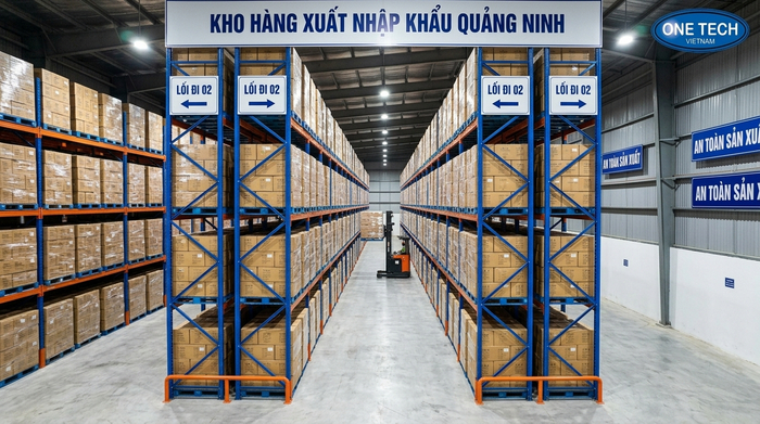 Ứng dụng kệ Double Deep trong kho xuất nhập khẩu Ứng dụng kệ Double Deep Quảng Ninh trong kho hàng xuất nhập khẩu