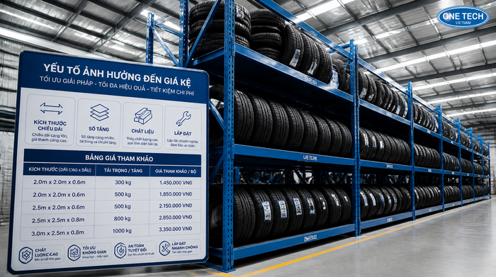 Báo giá kệ để lốp xe theo kích thước và tải trọng Báo giá kệ để lốp xe theo kích thước và tải trọng