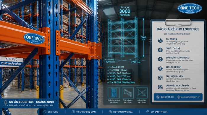 Báo giá Kệ kho logistics Quảng Ninh Báo giá kệ kho logistics Quảng Ninh theo bản vẽ và tải trọng