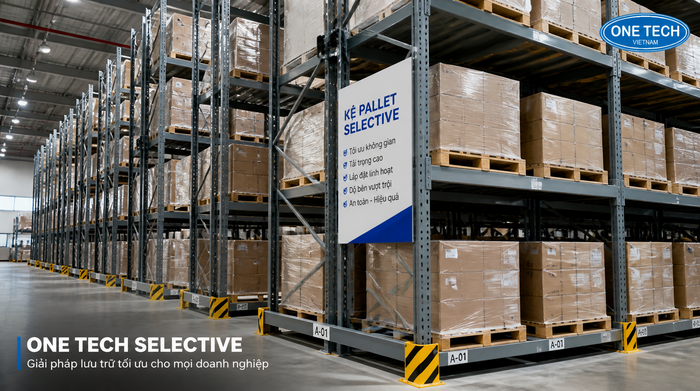 Kệ Selective tải nặng cho kho logistics Quảng Ninh Kệ Selective cho kho logistics tại Quảng Ninh