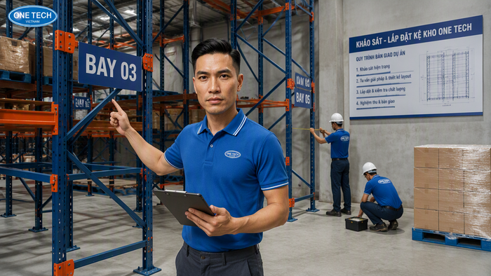 Khảo sát lắp đặt kệ kho hàng tại Quảng Ninh trước khi sản xuất