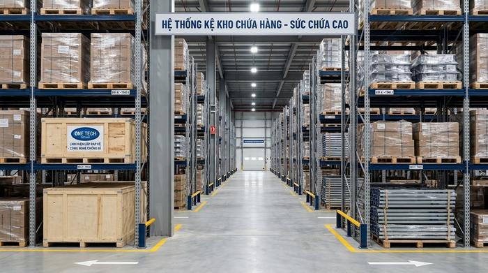 Layout kệ kho logistics Quảng Ninh tối ưu xe nâng Bố trí layout kệ kho logistics Quảng Ninh theo luồng xe nâng
