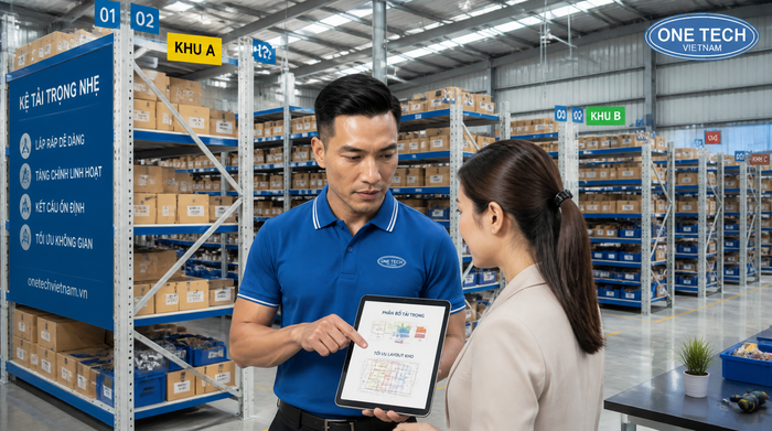 Kệ tải trọng nhẹ giúp tối ưu kho hàng Quảng Ninh Tối ưu diện tích kho bằng kệ tải trọng nhẹ tại Quảng Ninh