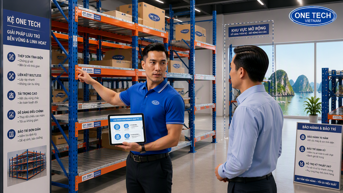 Tư vấn thiết bị nhà kho Quảng Ninh cho doanh nghiệp bởi Kệ kho hàng Quảng Ninh OneTech