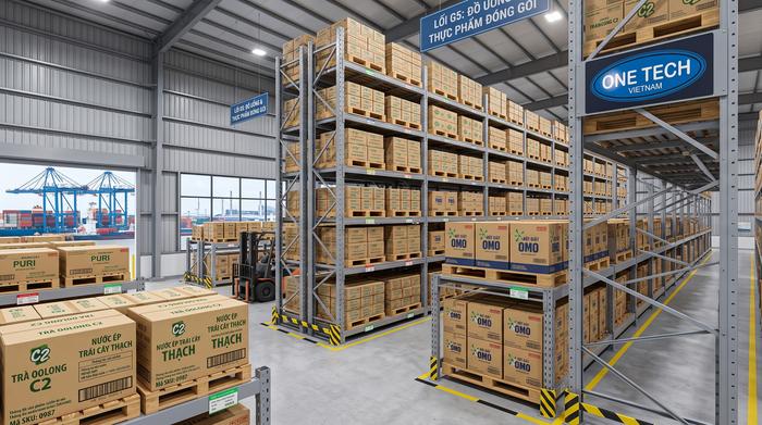 Kệ kho FMCG Quảng Ninh cho kho cảng biển Kệ kho FMCG Quảng Ninh cho kho gần cảng biển và khu công nghiệp