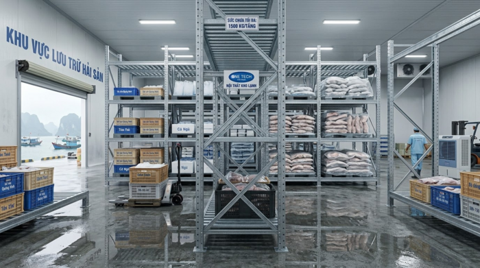 Kệ kho mạ kẽm chống rỉ trong môi trường biển Kệ kho mạ kẽm chống rỉ phù hợp môi trường biển Quảng Ninh