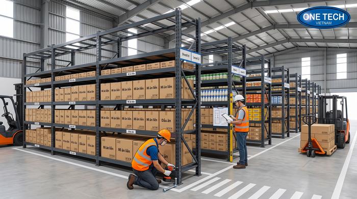 Dịch vụ lắp đặt kệ kho miền Bắc tại Quảng Ninh Vận chuyển và lắp đặt kệ kho siêu thị tại Quảng Ninh